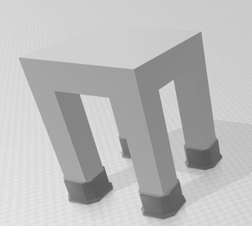 small bedside table 20x20x30cm table bedside small table charging station  3d print model - Mito3D