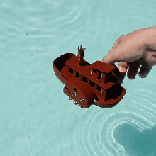 small boat steamboat elastic little ocean jet flexi pool 3d print model - Mito3D