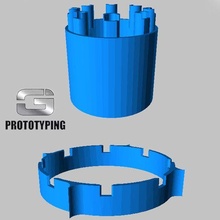 pequeno balde 8 leaf íris tampa 3dprinting sla armazenamento vida doméstica casa 3d print model - Mito3D