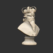 small bust statue king & queen game props fable 3d print model - Mito3D