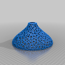 small curved voronoi lamp shade lampshade decor 3d print model - Mito3D