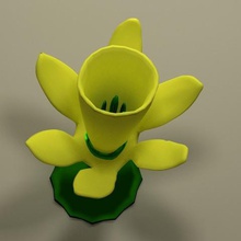 pequeño daffodil home flower decoration office without support printable ornament stl carrier-free gift nature adornamiento de la mesa 3d print model - Mito3D