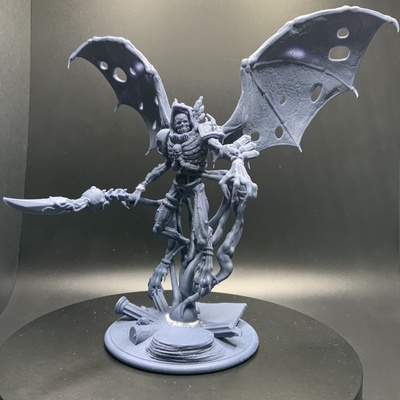 small death plague disease filth demon prince tabletop game war miniature monster armored decay pestilence corpse drone fly reaper grim 3d print model - Mito3D