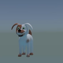 petit chien marchant art animal Jeune animation fbx mixeur 3d print model - Mito3D