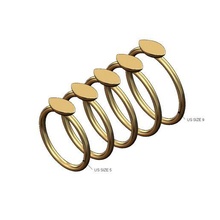 small eye shaped wire signet sizes 5to9 3d print model jewelry oval almond ring fashion printable gold silver jewellery sterling statement stacker engravable 3d print model - Mito3D