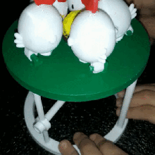small farm gadget toy chicken animal mechanisms gears 3d print model - Mito3D