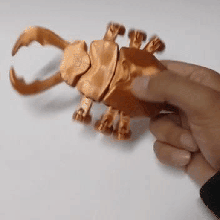 pequeña flexi escarabajo insecto articulado juguete articulable divertido presente regalo 3d print model - Mito3D