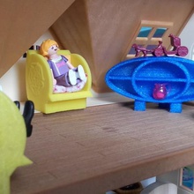 küçük mobilya playmobil oyun bebek kanepe oturma odası 3d print model - Mito3D