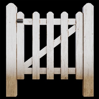 small gate aged wood textures shelter garden door house exterior 3d print model - Mito3D