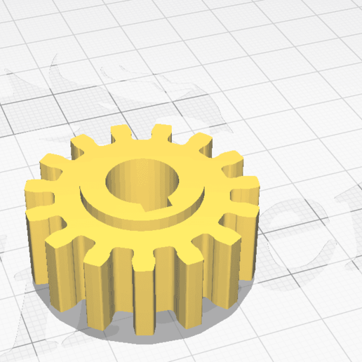 piccolo ingranaggio asse d 105 mm modul 2mm strumento ingranaggi ingegneria meccanica semplice il design parte per prima 3D print model - Mito3D