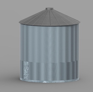 petit grain silo Grange ferme ranch 3d print model - Mito3D