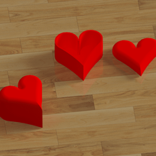 small heart-shaped box ring st-valentine heart love couple easy simple 3d print model - Mito3D