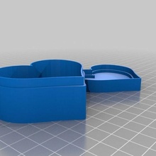 small heart box customized containers 3d print model - Mito3D