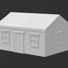 small house 15mm 1:100 farm building flames of war team yankee wargame modern ww2 wwii 3d print model - Mito3D