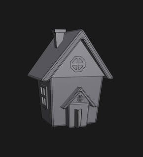 small house house diorama  3d print model - Mito3D