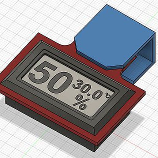 klein Hygrometer montieren Werkzeug Fall Mantel Meter 3D print model - Mito3D