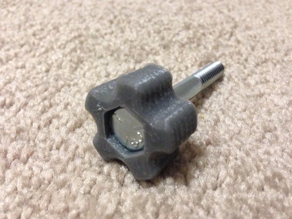 small knob 1 4 inch bolt nut quarter parts 3d print model - Mito3D