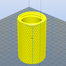 small knurled container gadget 3d print model - Mito3D