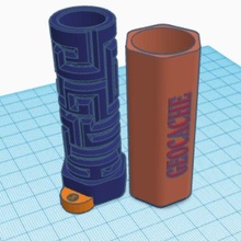 pequeña laberinto geocaché micro envase juego geocaching contenedor caché rompecabezas 3d print model - Mito3D