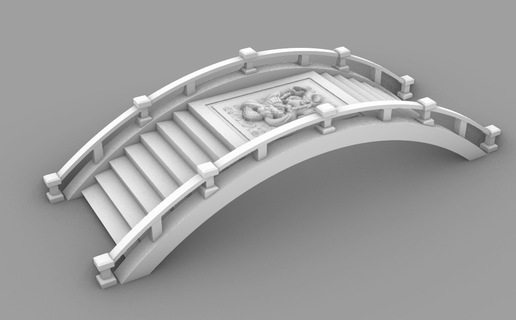 small landscape ancient bridge 3d print model - Mito3D