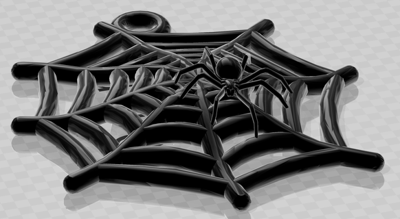 pequeña grande araña web arete 30mm pendientes 3d print model - Mito3D