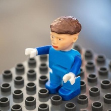hombre pequeño figura compatible con lego duplo juego de la impresión 3d mini minifigures minifig cabeza piernas cuerpo 3d print model - Mito3D