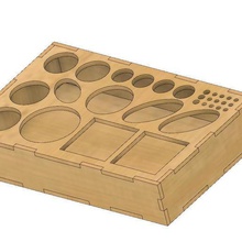 small modeler box tool model wood no spill 3d print model - Mito3D