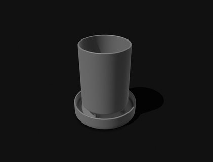 küçük modern tencere ekici minimalist 3d print model - Mito3D