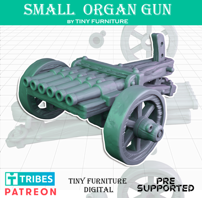 piccolo organo pistola medievale artiglieria gioco tavolo miniature ruolo ricaduta d dnd esploratore rpg 3d print model - Mito3D