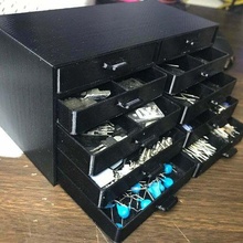 pequeña partes soporte cajones contenedores gabinete caja almacenamiento 3d print model - Mito3D