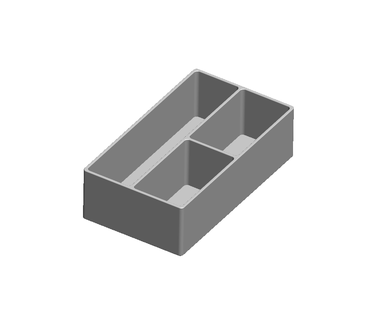 piccolo parti Conservazione scatola 3 scomparti casa organizzazione utile 3d print model - Mito3D