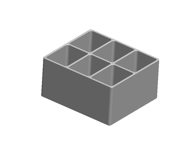 pequeña partes almacenamiento caja 6 compartimentos hogar casa organización útil 3d print model - Mito3D