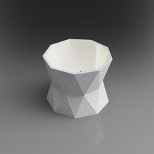 küçük poli kum saati sulu tencere self watering vazo wateringh geometrik tasarım 3d print model - Mito3D