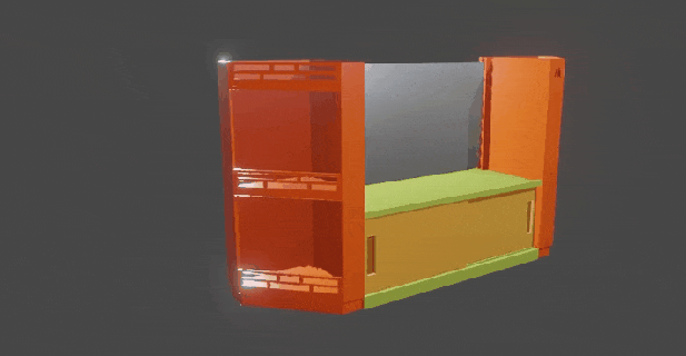 small rack mirror furniture home house shelves storage 3d print model - Mito3D