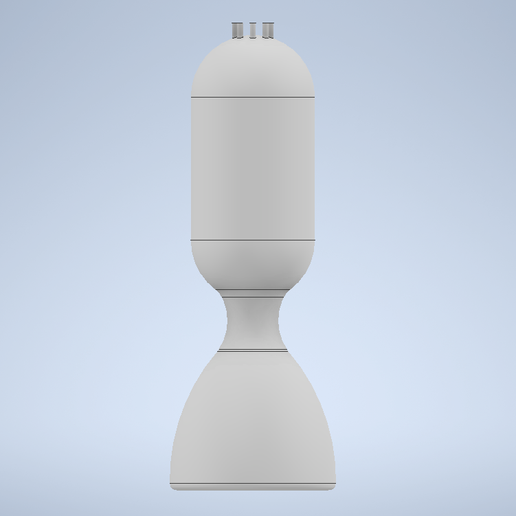 small rocket engine 3D print model - Mito3D