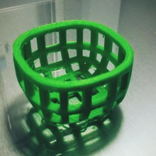 small round wire basket square profile home geometric topmod 3d print model - Mito3D