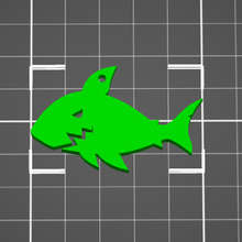 small shark pendant children jewelry keychain 3d print model - Mito3D