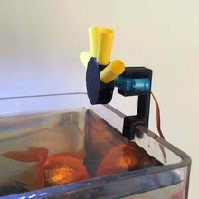 small simple fish feeder arduino fishtank servo pets 3d print model - Mito3D
