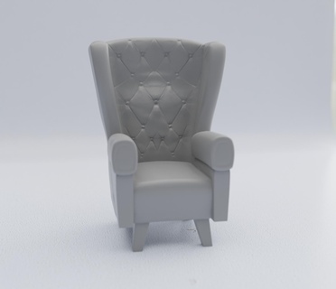küçük kanepe stilize 3d karikatür model toon stil basılı Yazdır mobilya minyatür ev sandalye minimalist Sanat 3d print model - Mito3D