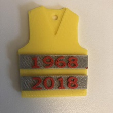 small souvenir yellow vests fashion 3d print model - Mito3D