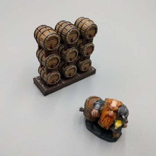 small stacked casks - dwarven aleworks 28mm game games 3d print model - Mito3D