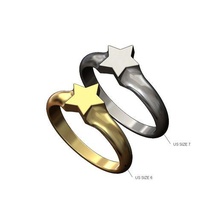 small star signet ring sizes 6 7 3d print model jewelry printable gold silver engravable pinky 3d print model - Mito3D