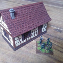 small timbered house game tabletop ground 3d print model - Mito3D