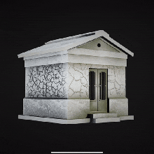 pequeno túmulo feitiçaria magia jogos cementário rpg role playing ativos construção Morto vivo morto mausoléu dnd descobridor 3d print model - Mito3D