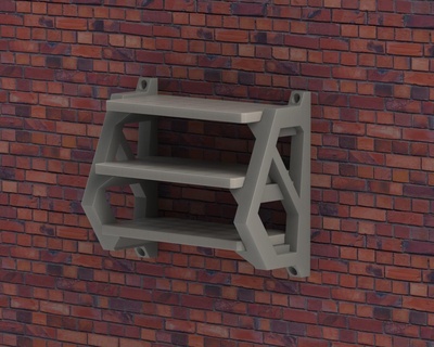 piccolo parete cremagliera mensola mobilia wallrack domestico Conservazione 3d print model - Mito3D