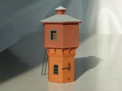 pequeña agua torre 1 120 edificio ferrocarril edificios estructuras arquitectura casa 3d print model - Mito3D