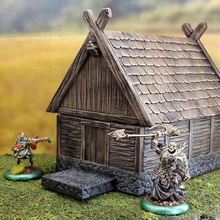 smaller fantasy viking house game toy accessories wargaming wargame terrain wargames model scatter norse building 3d print model - Mito3D