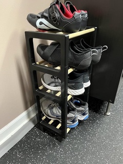 smaller stackable shoe rack organization 3d print model - Mito3D