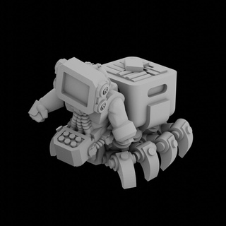 smallscale librarian 6mm 8mm grimdark inq6 servitor cyborg 3d print model - Mito3D