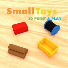 smalltoys Fracht-Zubehör Spiel container Holz log Spielzeug spool 3d print model - Mito3D